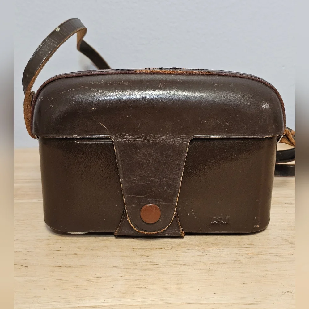 Vintage 1950's Canon VT De Luxe Z Rangefinder Brown Leather Camera Case W/ Strap
